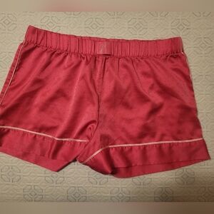 Women’s Pink Satin Lounge Shorts
